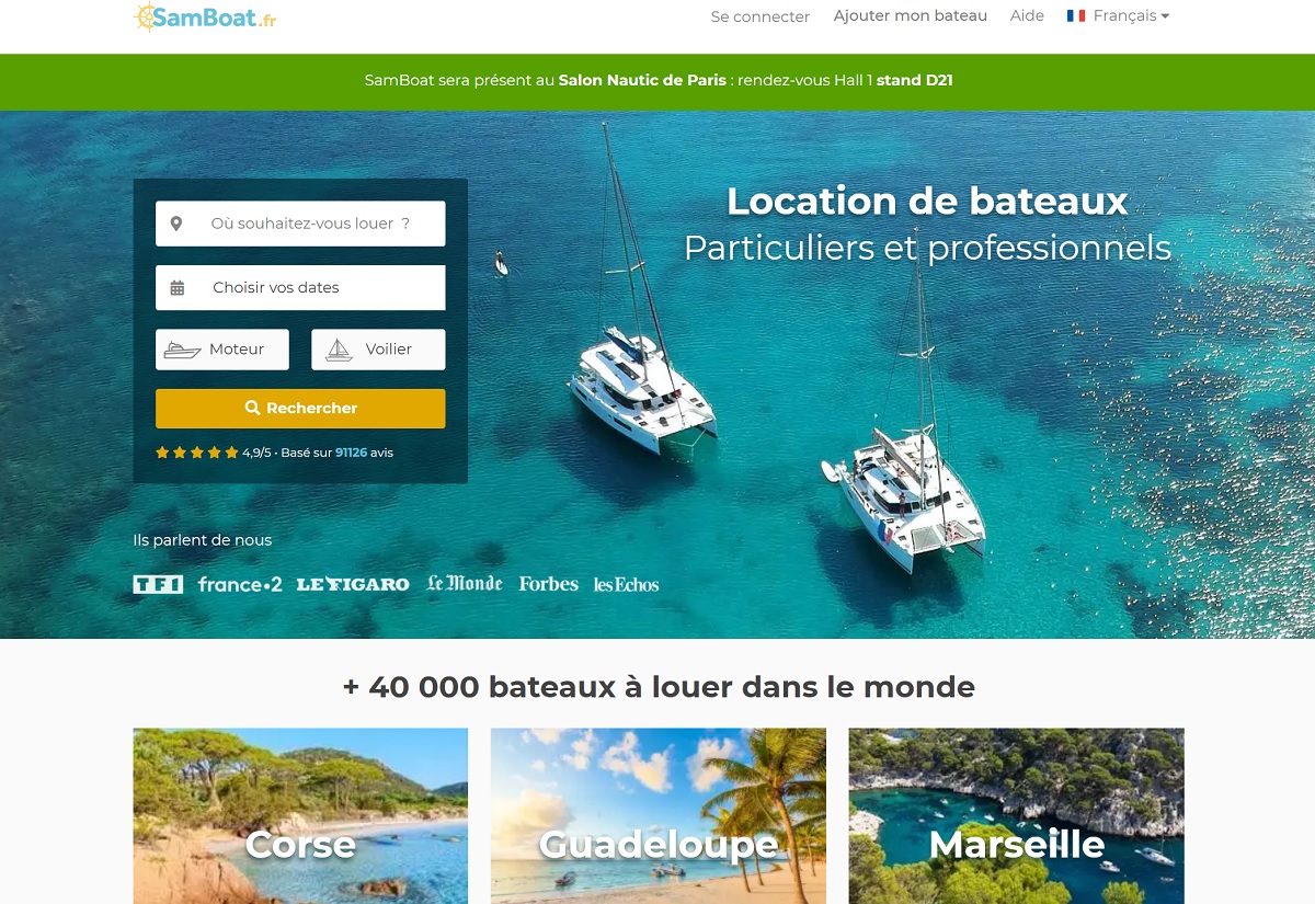 Samboat a intégré les agences Vents de Mer et LateSail pour accélérer son développement international - DR : Samboat