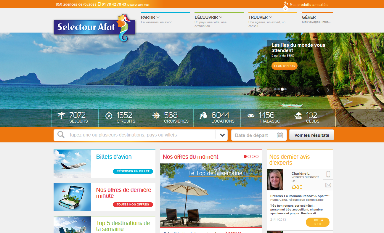 Le nouveau site Selectour-Afat.com qui sera lancé le 11 décembre prochain - DR