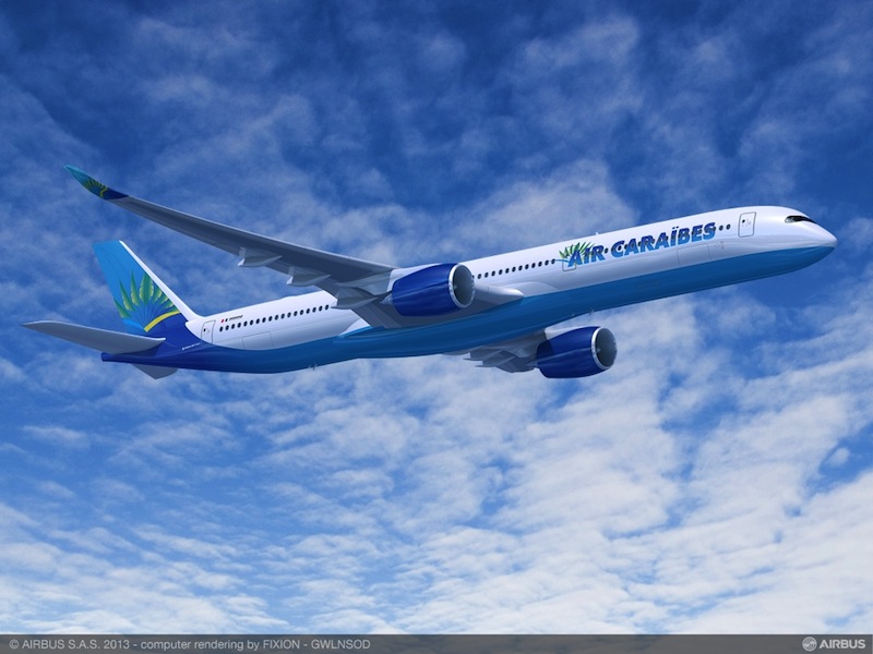 Air Caraïbes a conclu l'achat de trois Airbus A 350-1000. DR