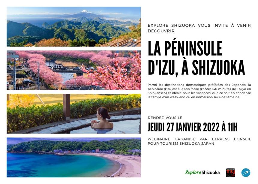 L'OT de Shizuoka au Japon va présenter un webinaire dédié à la péninsule  d'Izu