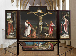 Grünewald, Retable d’Issenheim, Crucifixion, technique mixte sur panneaux de tilleul, 1512-1516, Musée Unterlinden, Colmar © Le Réverbère