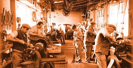 Photo d'archives de la cuivrerie de Cerdon (M. Goy)