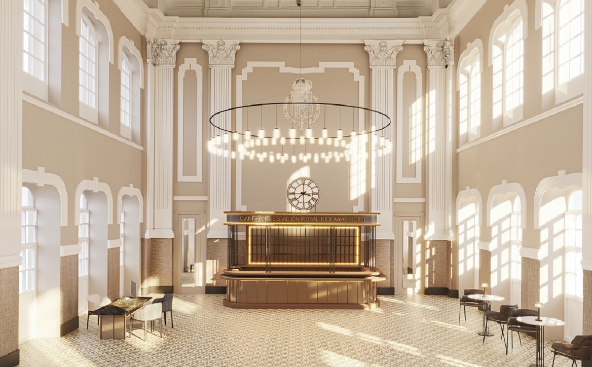 L'hôtel Royal Hideaway gare de Canfranc devrait ouvrir ses portes en décembre 2022 - DR Barcelo Hotel Group L'hôtel Royal Hideaway gare de Canfranc devrait ouvrir ses portes en décembre 2022 - DR Barcelo Hotel Group