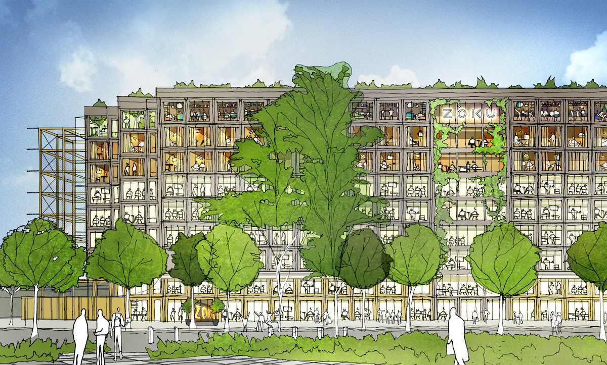 Zoku occupera les derniers étages de l'immeuble Stream et gérera le roof-top (© Zoku) Zoku occupera les derniers étages de l'immeuble Stream et gérera le roof-top (© Zoku)