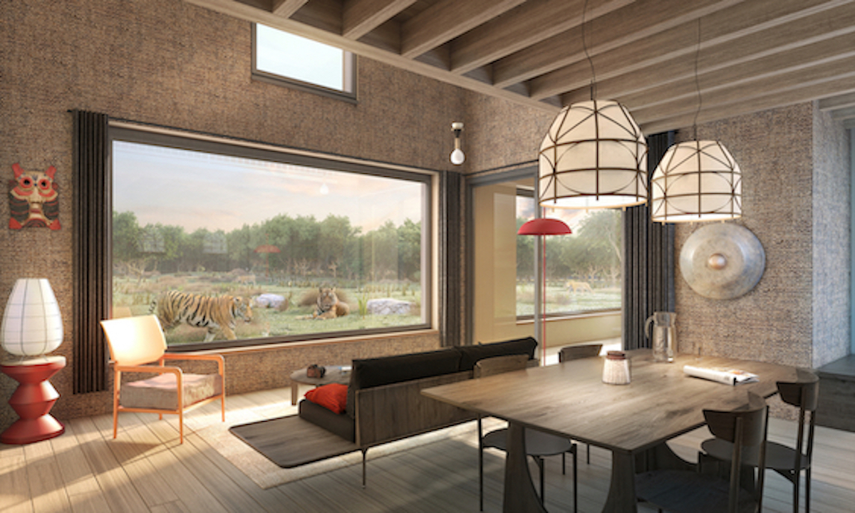 Nouveaux lodges donnant sur l'enclos des tigres, dès cet été (© Planète Sauvage) Nouveaux lodges donnant sur l'enclos des tigres, dès cet été (© Planète Sauvage)