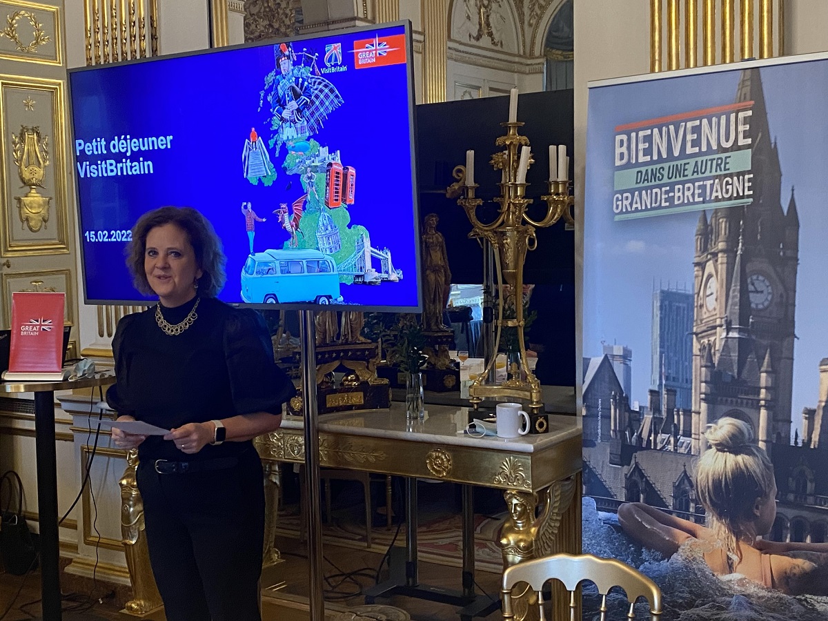 Menna Rawlings, ambassadrice de Grande-Bretagne en France, a reçu des professionnels pour les rassurer sur la volonté de la destination à retrouver ses touristes français - DR : LG