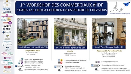 Les voyagistes membres de l'ACTIF (Association des Commerciaux du Tourisme d’Île-de-France) organiseront 3 workshops au Printemps - DR