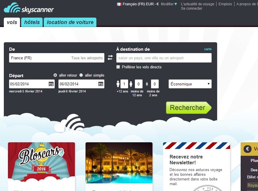 Le chiffre d’affaires de Skyscanner a progressé de 96% atteignant 79 millions d’euros au 31 décembre 2013.