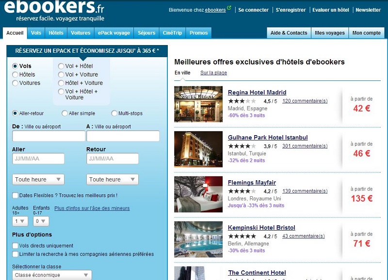 Ebookers Lance Son Appli Mobile Android