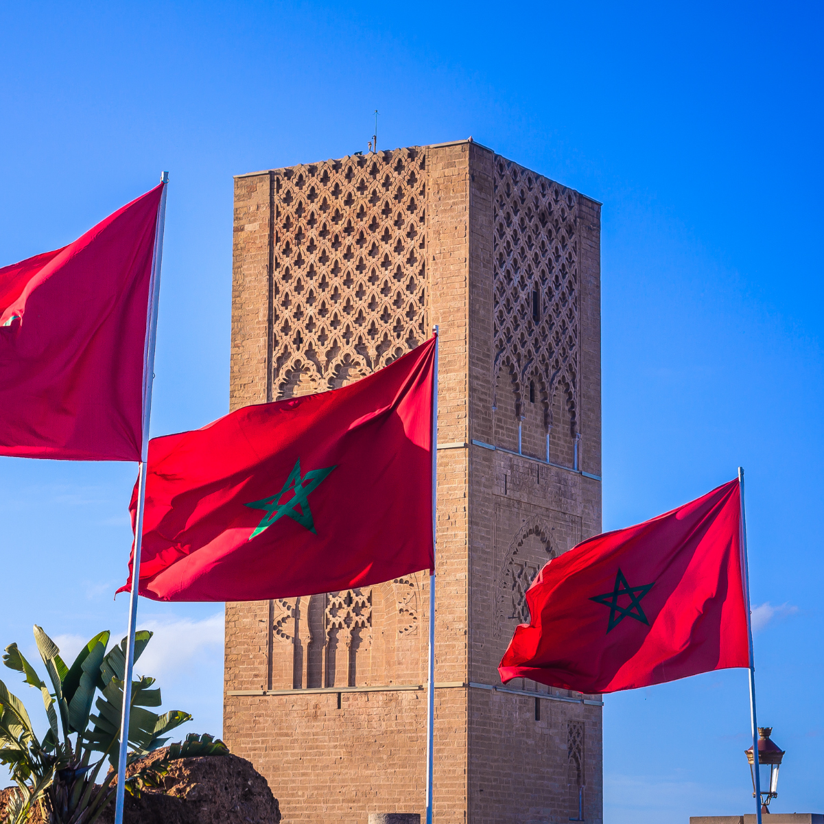 Drapeau du Maroc idéal pour une façade ou être agité à la main !