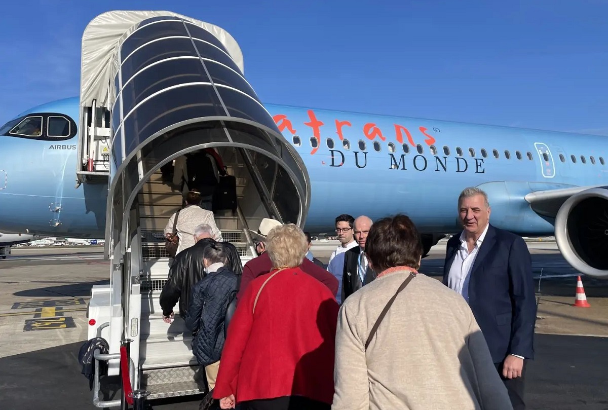 Le 10 mars dernier, Safrans du Monde a relancé ses croisières aériennes tour du monde en avion privé en partenariat avec La Compagnie - DR : Safrans du Monde, Julien Zolli Le 10 mars dernier, Safrans du Monde a relancé ses croisières aériennes tour du monde en avion privé en partenariat avec La Compagnie - DR : Safrans du Monde, Julien Zolli