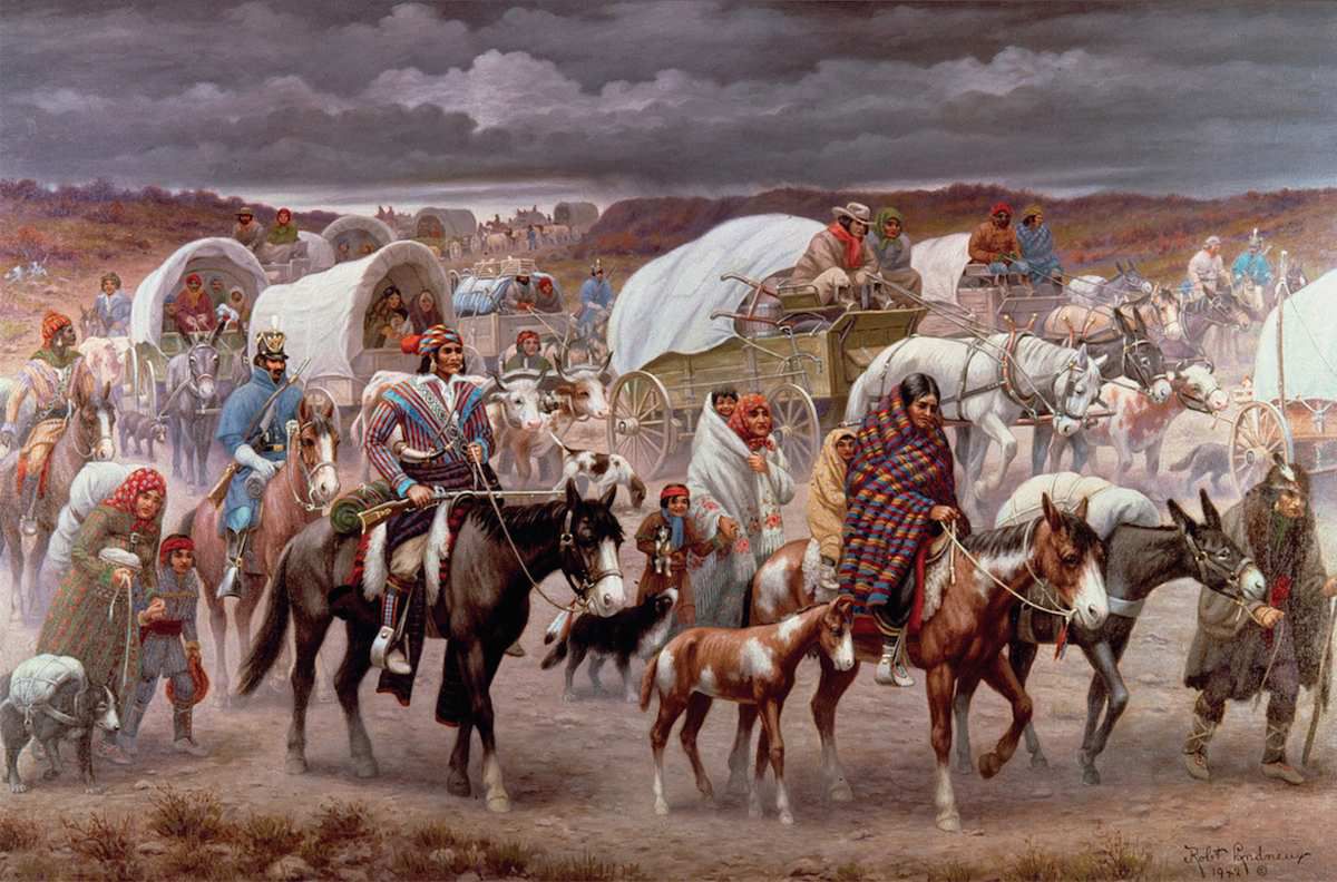 La Piste des Larmes, un épisode tragique de l'histoire de la nation Cherokee (©Wikipedia)