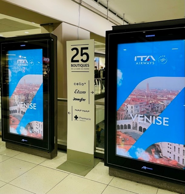 ITA Airways s'affiche dans les gares parisiennes