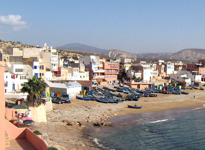 Taghazout, une ville que le Maroc souhaite développer pour accueillir plus de touristes. DR Wikipédia Taghazout, une ville que le Maroc souhaite développer pour accueillir plus de touristes. DR Wikipédia