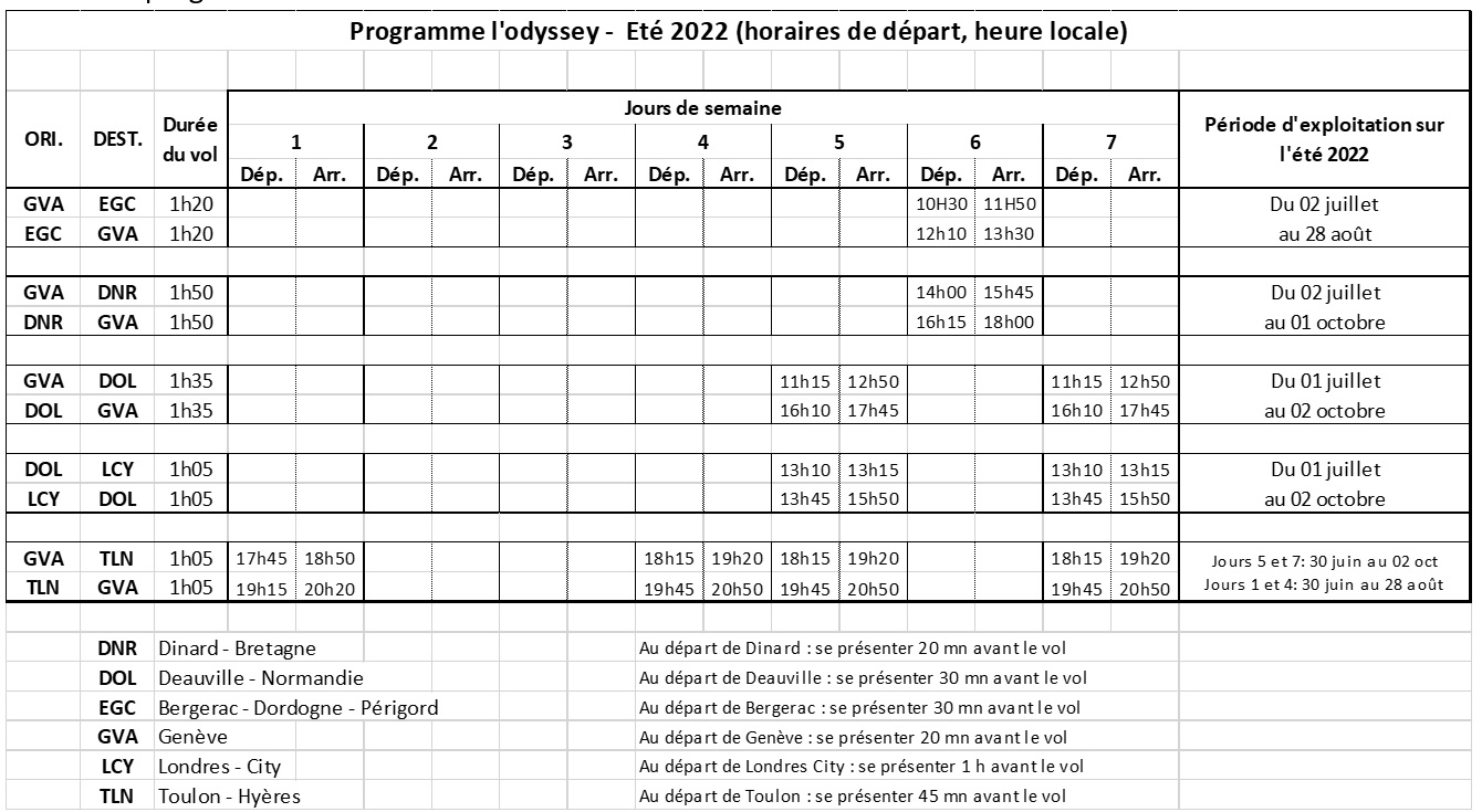 Odyssey étoffe son programme de vols en France
