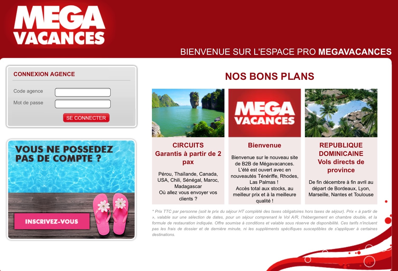 Mégavacances est actuellement distribué par quelque 2300 agences, et la plupart des grands réseaux.   Quant à ceux qui ne l'ont pas encore référencé, Mégavacances confie être "en négociations, mais c'est long"!