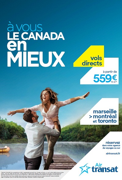 Le visuel de la nouvelle campagne d'Air Transt est affiché à Bordeaux, Lyon, Marseille, Mulhouse, Nantes, Nice et Toulouse - DR