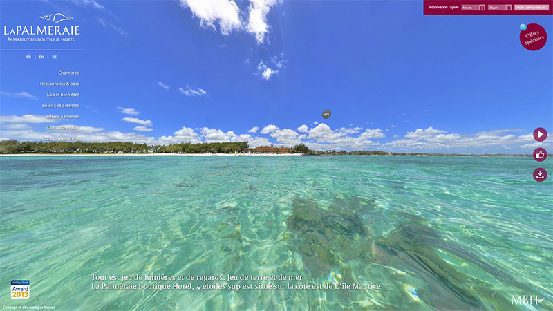 Ile Maurice : le site Internet de La Palmeraie se refait une beauté