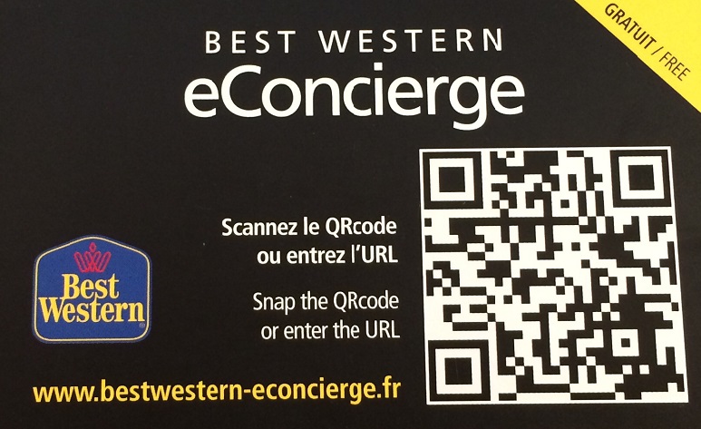 Cette carte de visite est donnée aux clients à leur arrivé dans l'hôtel. Les réceptionnistes ont un rôle clef à jouer pour communiquer sur ce service.