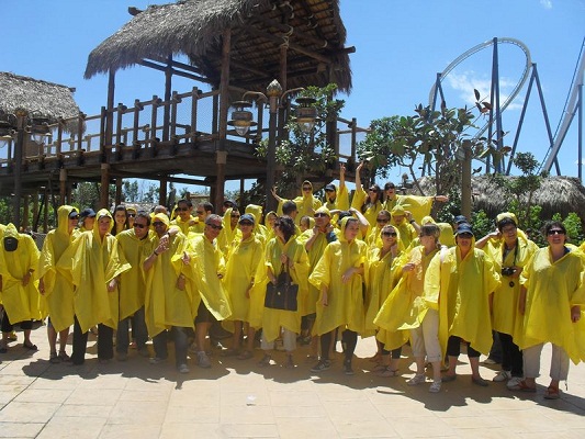 Les participants on pu découvrir la nouvelle attraction de Port Aventura sur le thème des temples d'Angkor - Photo DR