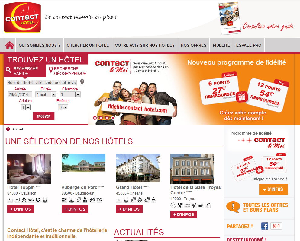 Contact Hôtel lance une nouvelle application mobile