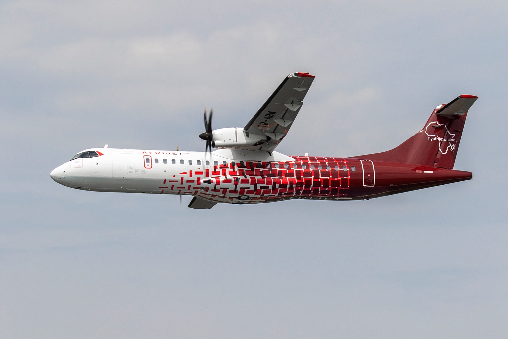 Un turbo propulseur ATR 42 . Crédit Afrijet