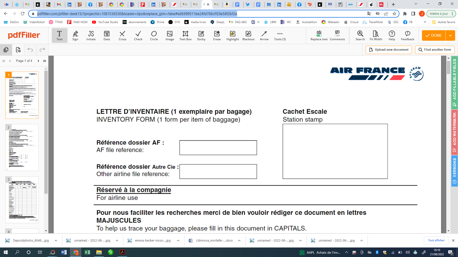 Des petits malins (PDF filler) ont trouvé le moyen de se faire de l'argent...