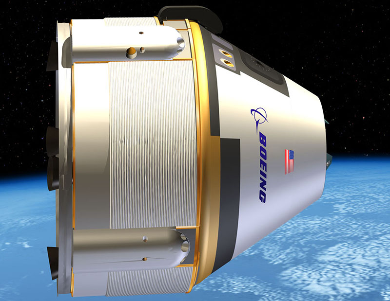 Boeing a dévoilé le concept de la cabine de son futur avion spatial conçu pour des vols commerciaux, version remaniée de celle développée pour la capsule CST-100 - DR : Boeing image