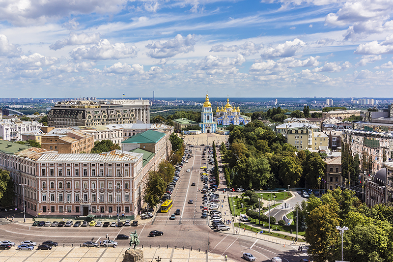 Panorama depuis la tour de la Cathédrale Sainte-Sophie à Kiev - © dbrnjhrj - Fotolia.com