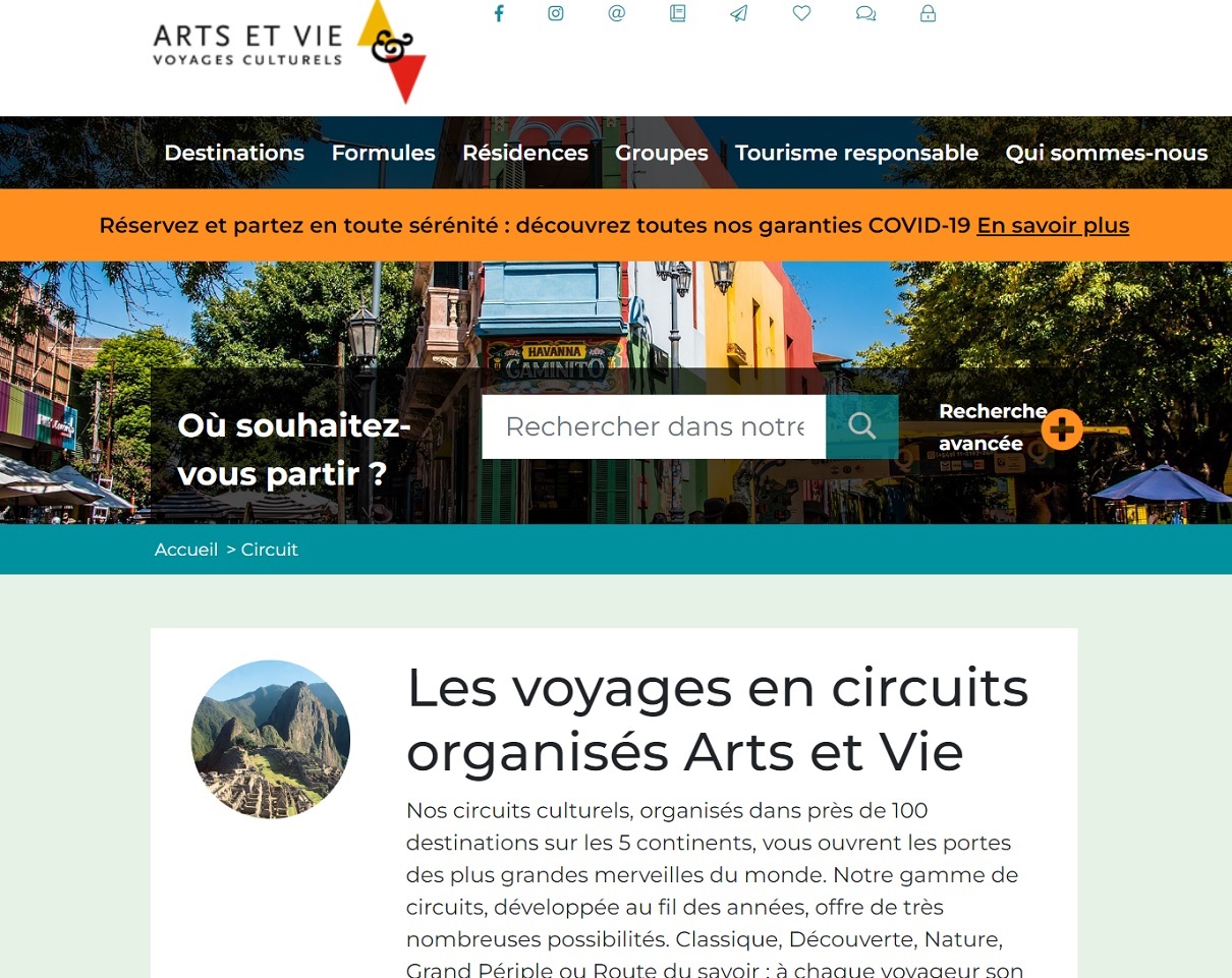 Arts et Vie intègre une contribution carbone dans le prix de ses voyages à l'international - DR