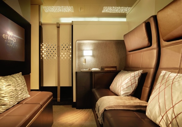 Etihad will launch mini-studios about 12 m2 with a sitting area, a double bed, a private shower and private toilet, called "the residence" - DR