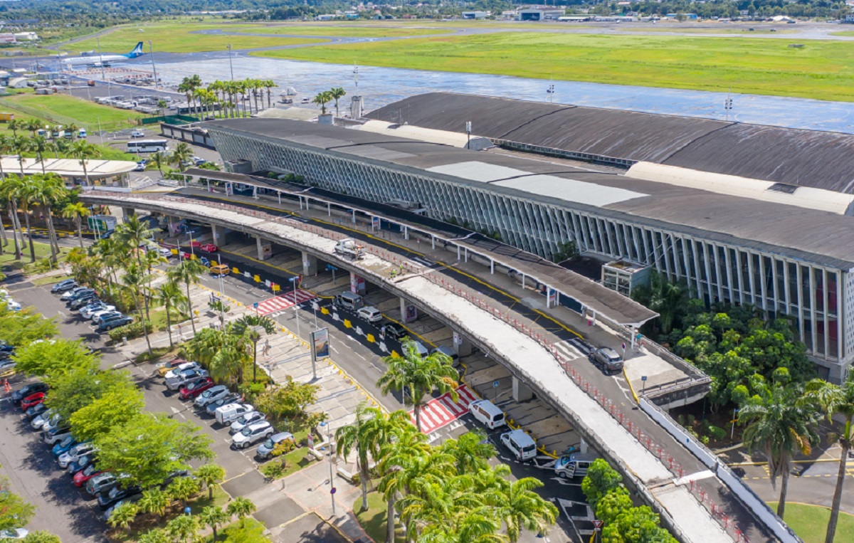 Le terminal T2 (régional) de l’aéroport de Pointe à Pitre est fermé pour travaux, à compter du 12 septembre et jusqu’au 21 octobre 2022 - DR : SAGPC