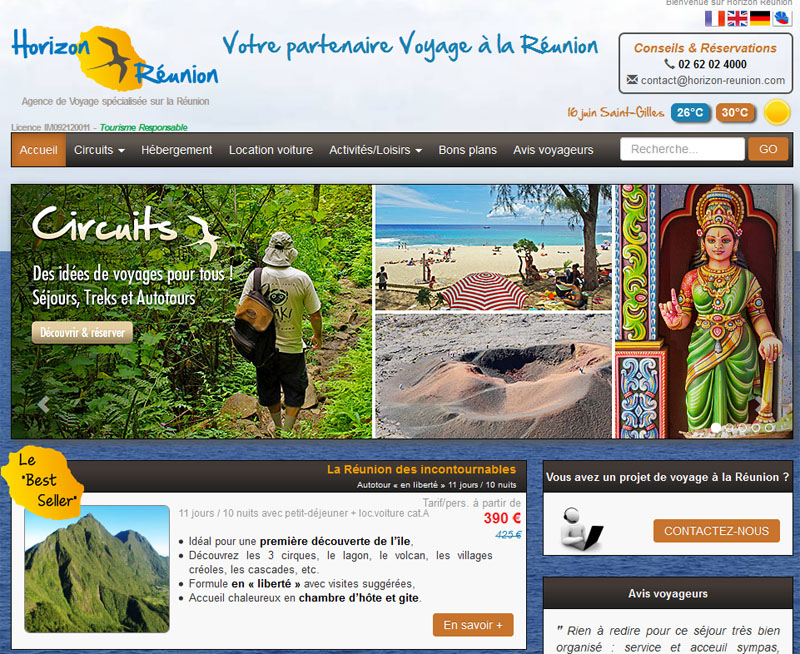 Horizon réunion propose 3 circuits sur l'île dont "Réunion des incontournables". DR