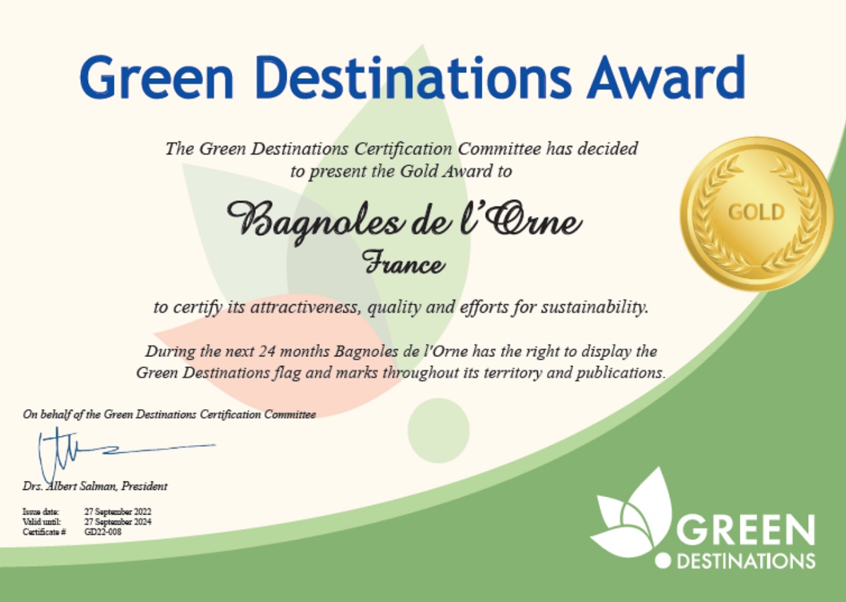 Bagnoles de l’Orne Normandie a obtenu la reconnaissance de sa stratégie de durabilité et de ses réalisations par le biais du programme Green Destinations Award - DR