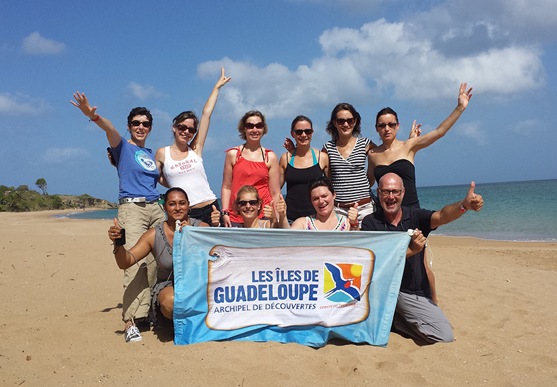 Les vainqueurs du challenge de vente Guadeloupe ont validé leur certification d'expert de la destination en participant à un éductour, du 23 au 28 juin 2014 - DR : Celtea Voyages