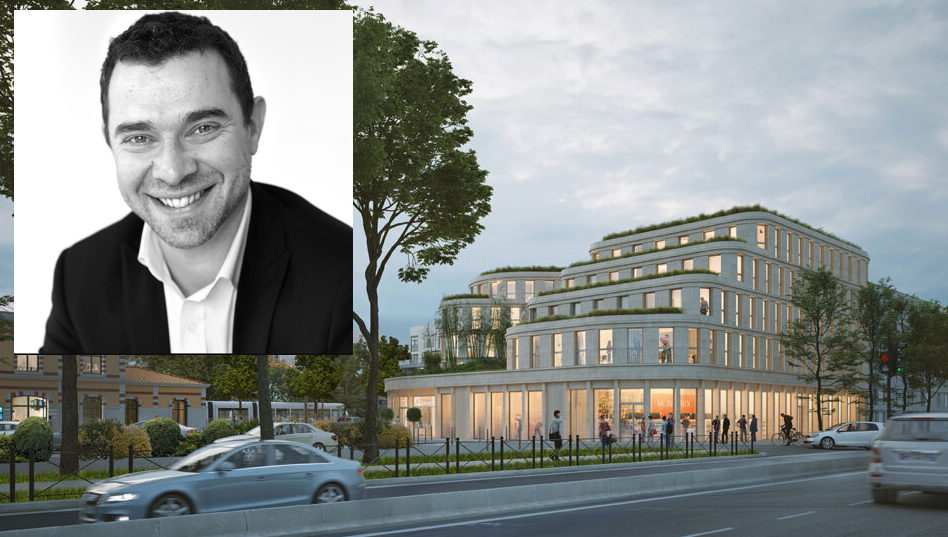 Vincent Compagnon, Président, sur fond d'Appart'City Saint-Germain-en-Laye (©AppartCity)