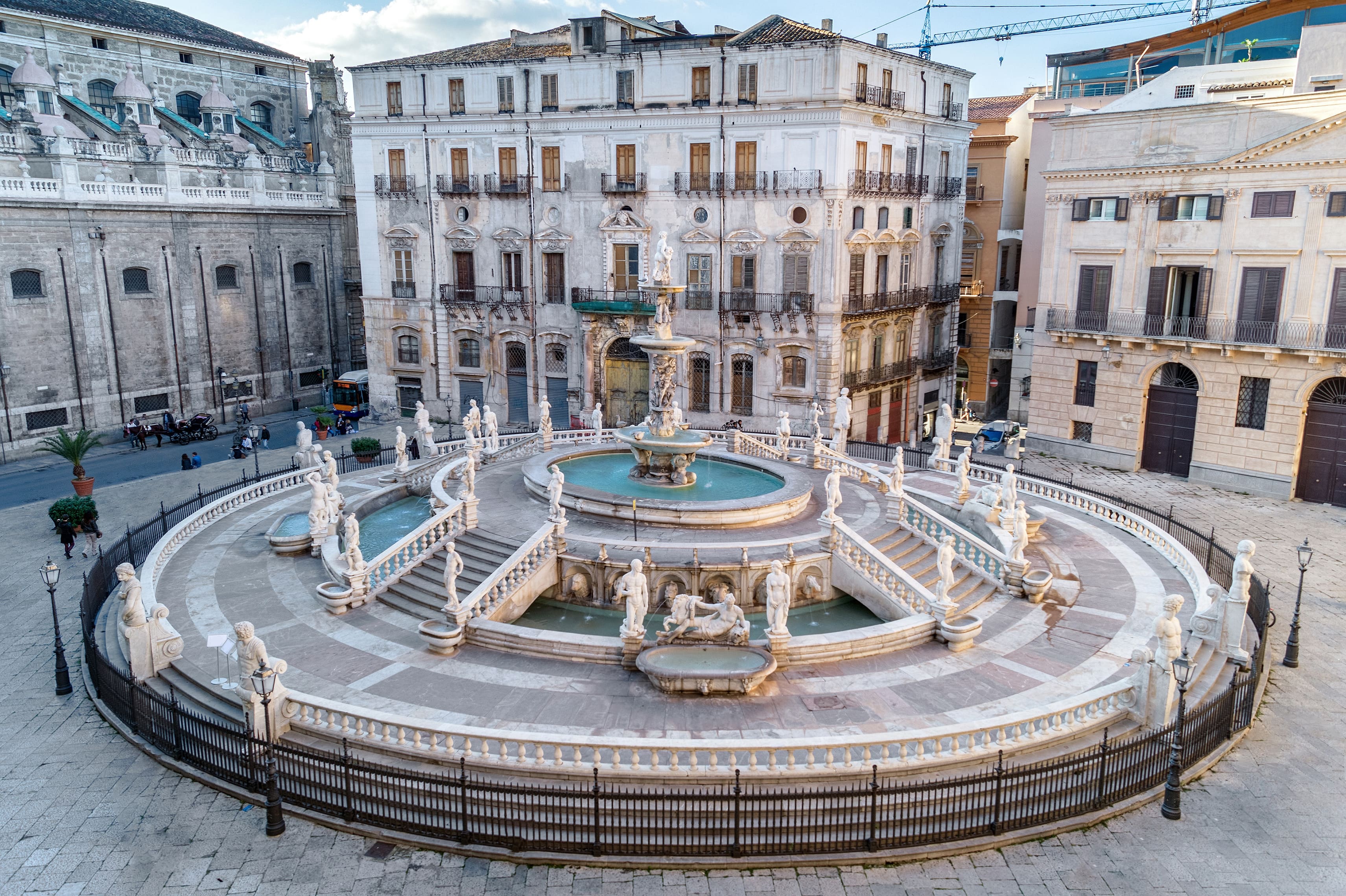 Vue panoramique sur la Piazza Pretoria ou la Piazza della Vergogna, Pale © Gandolfo Cannatella - stock.adobe.com Vue panoramique sur la Piazza Pretoria ou la Piazza della Vergogna, Pale © Gandolfo Cannatella - stock.adobe.com