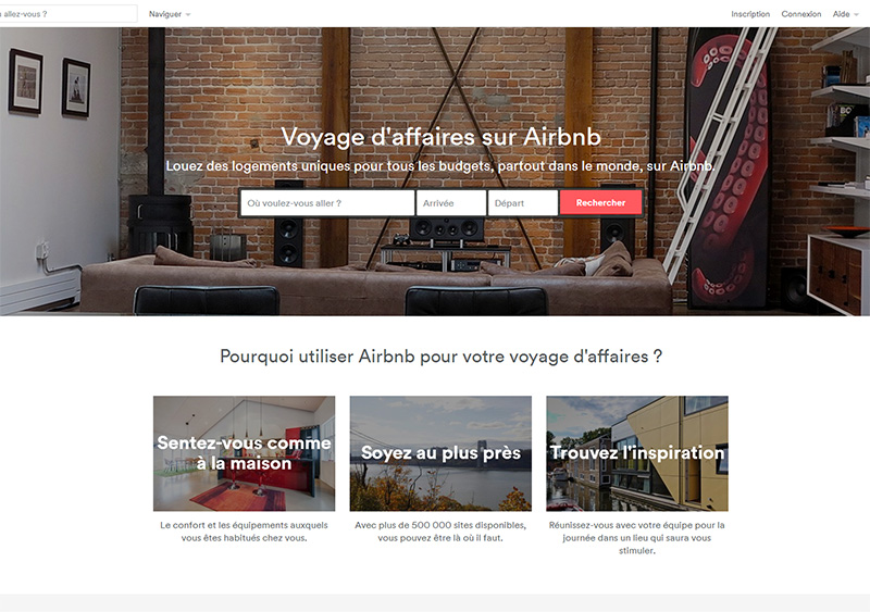 Jusqu’alors dédié essentiellement au marché des particuliers, AirBnB s’attaque au voyage d’affaires. Jusqu’alors dédié essentiellement au marché des particuliers, AirBnB s’attaque au voyage d’affaires.