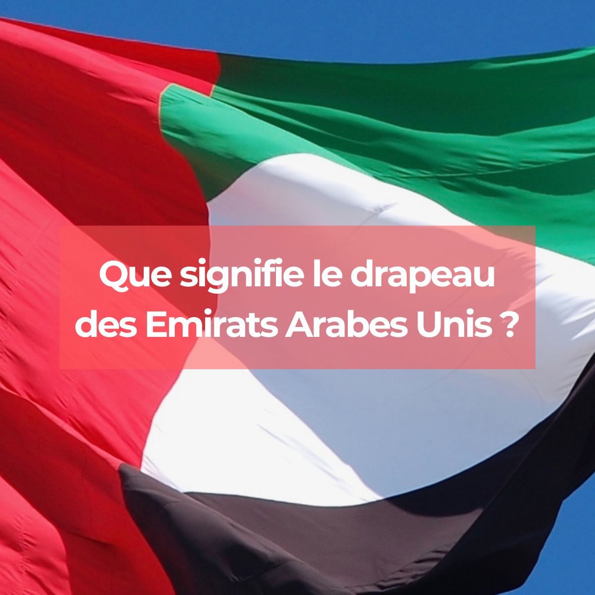 Que signifie le drapeau des Émirats arabes unis ?