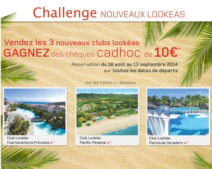 Look Voyages fait gagner des chèques cadeaux "Cadhoc" Look Voyages fait gagner des chèques cadeaux "Cadhoc"