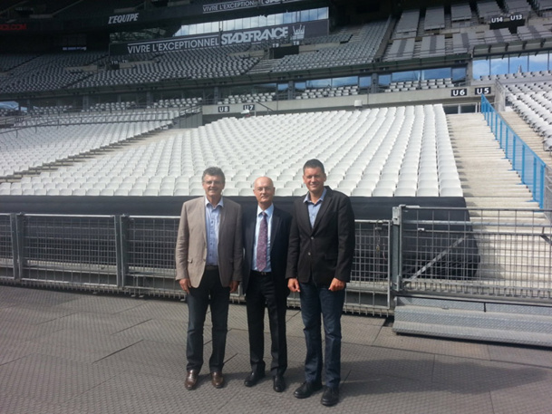 Alain Amade, President of France Sport/TO Sport, Gilbert Cisneros, President  of the  Group Exotismes and Laurent Gillard, Manager of VO2max voyages - DR