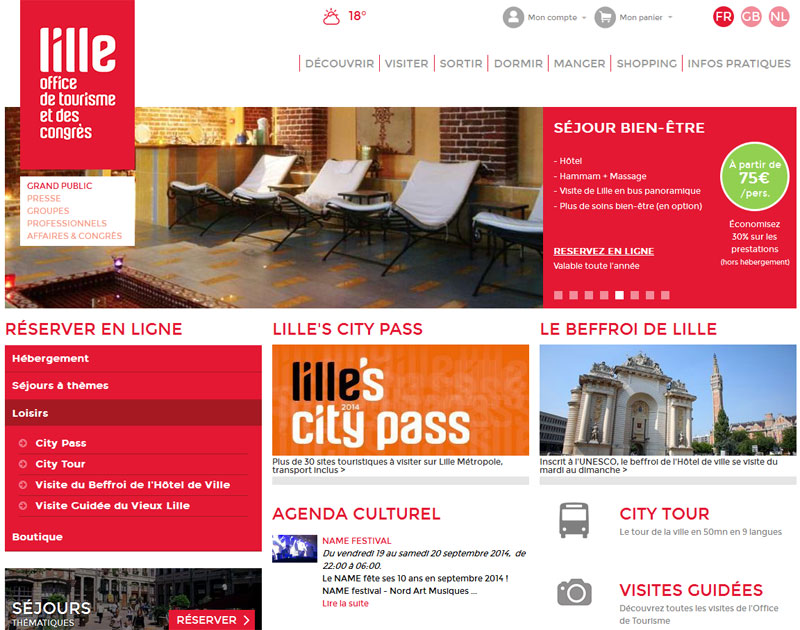 Le nouveau site de l'office de tourisme et des congrès de la ville de Lille - DR