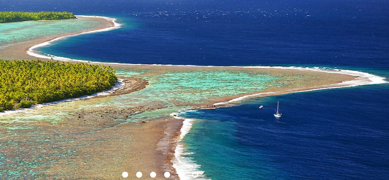 L'hôtel de  de Marlon Brando sur l'atoll de Tetiaroa, la nouveauté de la brochure Austral Lagons en Polynésie. DR