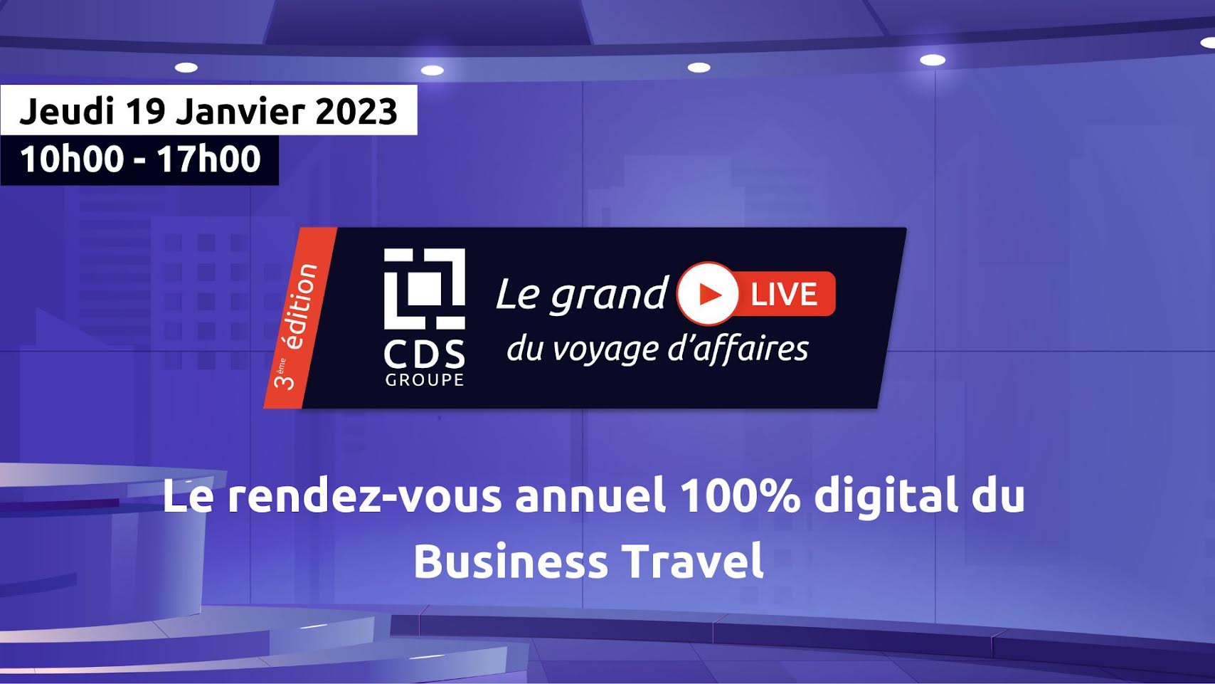 Cet évènement est l’occasion de partager et d’unir les acteurs du voyage d’affaires autour de tables rondes. Cet évènement est l’occasion de partager et d’unir les acteurs du voyage d’affaires autour de tables rondes.