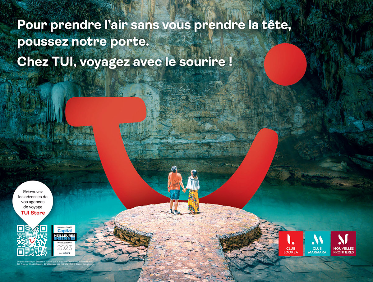 Visuel de la campagne TUI France 2023 © TUI France