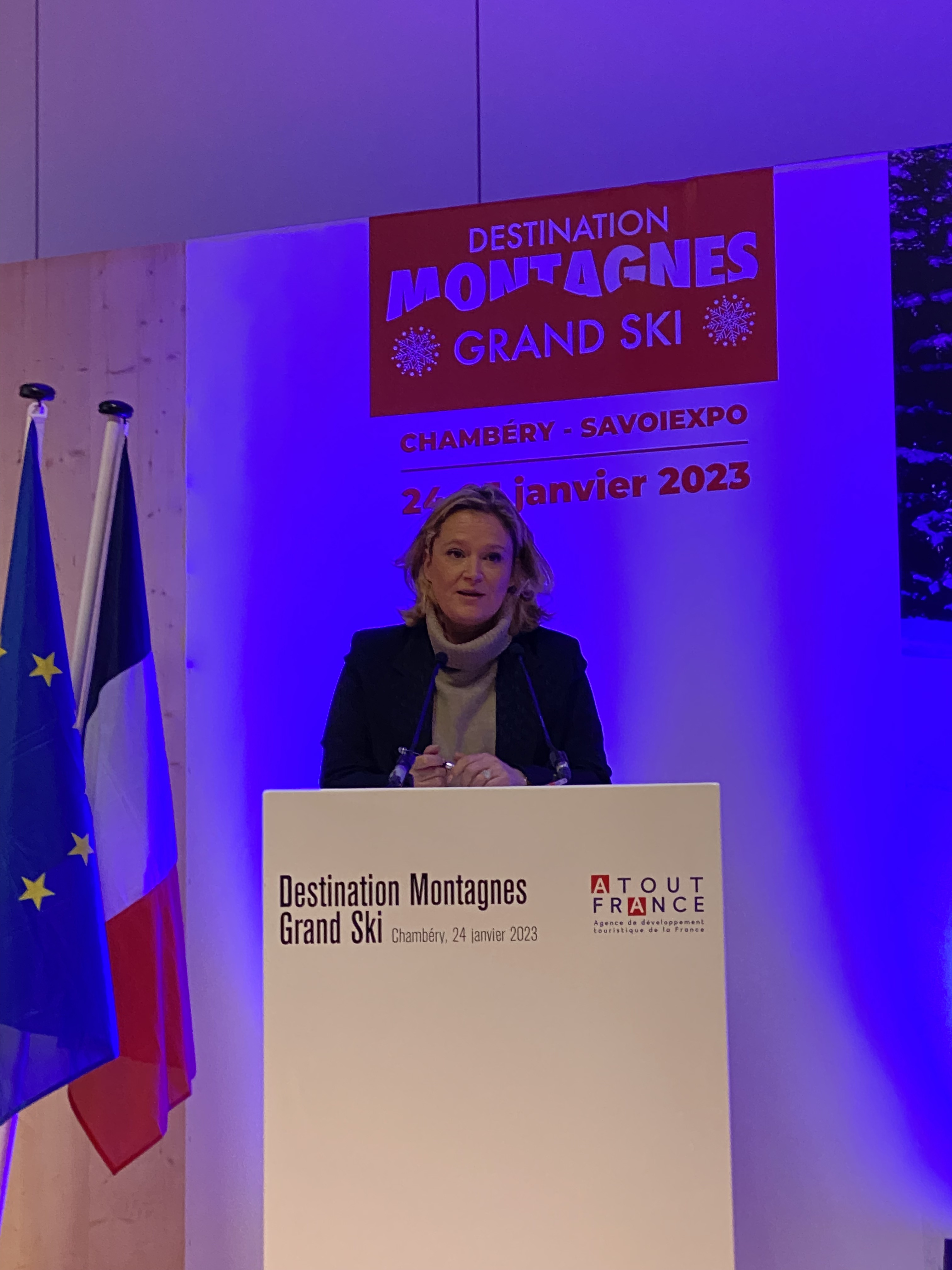 Olivia Grégoire s'adresse aux acteurs de la Montagne (©BC) Olivia Grégoire s'adresse aux acteurs de la Montagne (©BC)