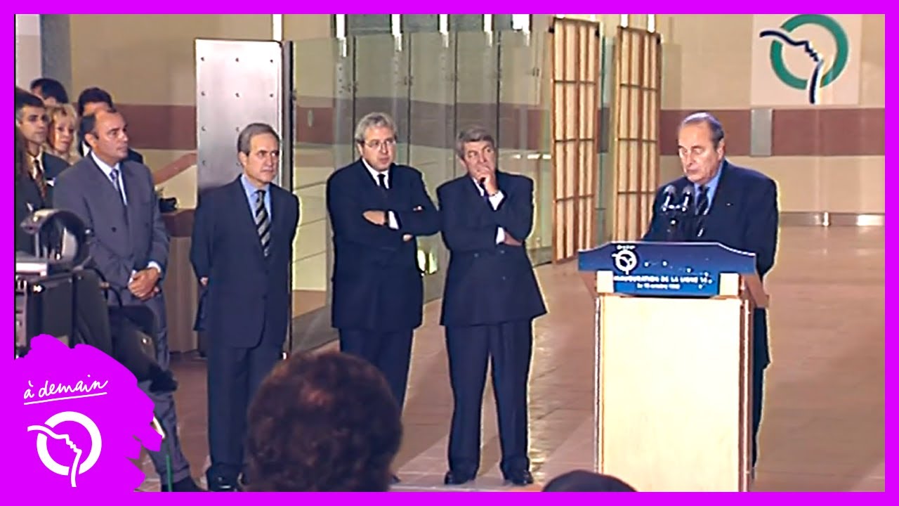 Inauguration de la ligne 14 par Jacques Chirac (©RATP)