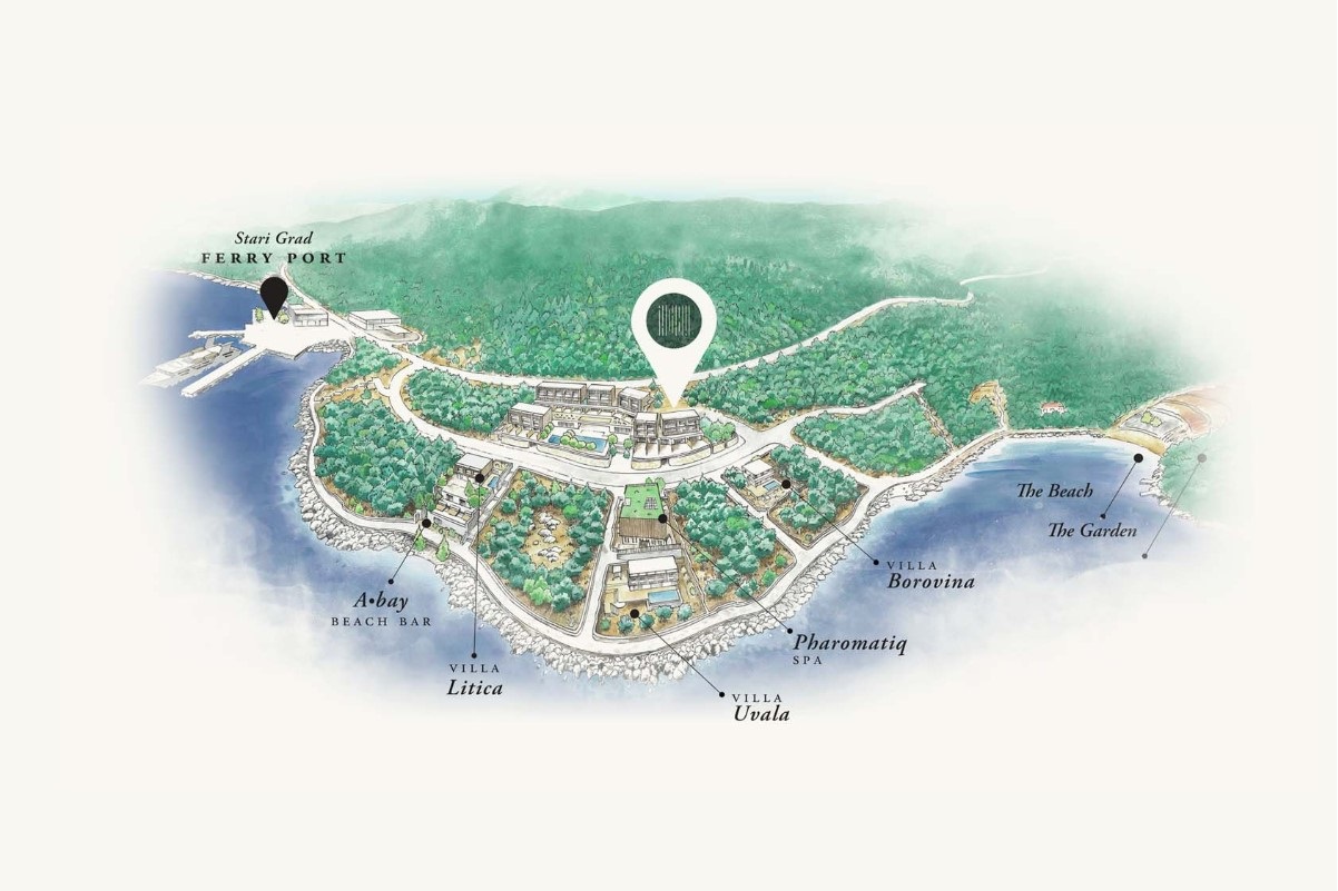 Le Maslina Resort possède 7000m2 de jardin potager, accessible en vélo en bois - DR : Maslina Resort