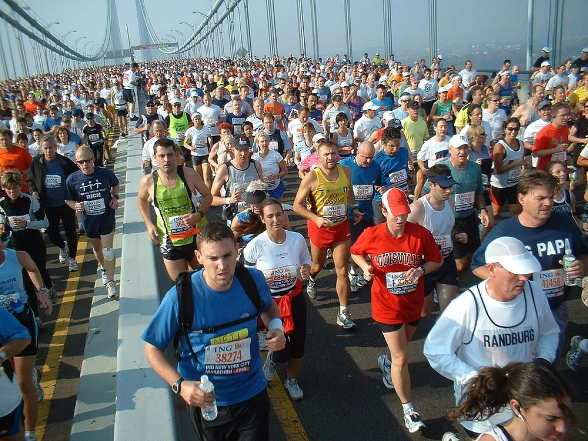 Plus de 45 000 coureurs dont environ 2 000 Français devaient disputer le marathon de New York en 2012. ©Wikipedia