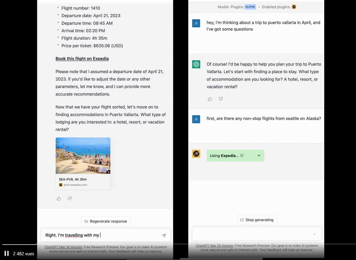 Expedia et Kayak ont intégré le plugin ChatGPT à leurs sites et applications. L'outil d'OpenIA va t-il devenir le futur conseiller voyage ? - DR